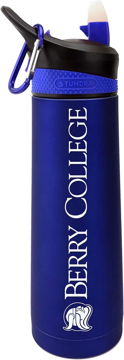 The Fanatic Group Berry College Dual Walled Stainless Steel Sports Bottle, Design-1 - Blue