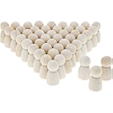 Bright Creations Mini Wood Peg Dolls - Blank Wooden Figures for DIY Crafting - Miniature Wooden Figurines for Painting - 1.1 in, 50 Pack