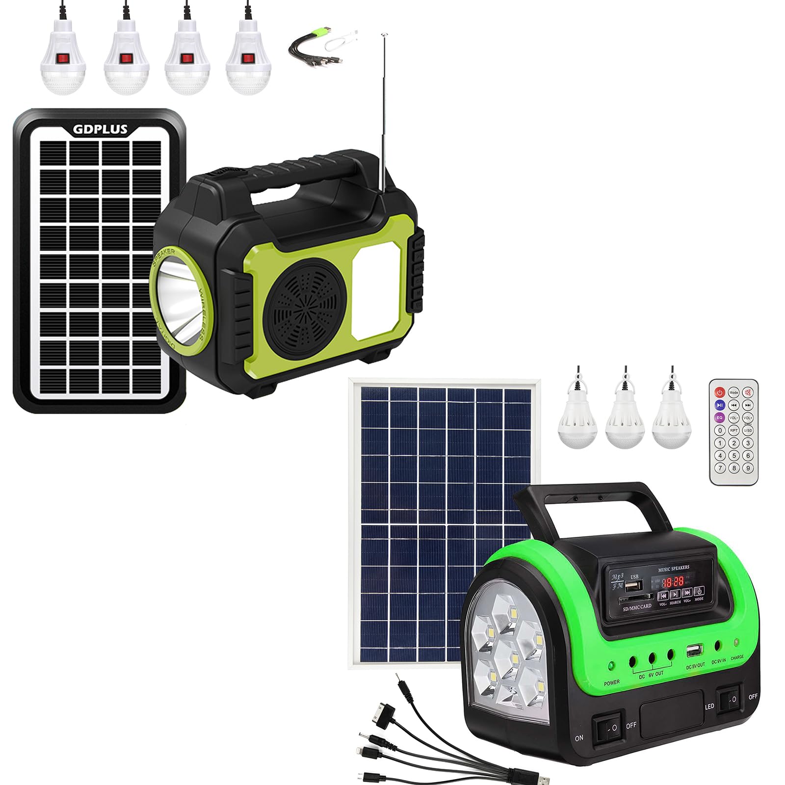 Solar Generators for Home Use Portable Power Station with Solar Panel Solar Powered Generator Flashlights Camp Lamps with