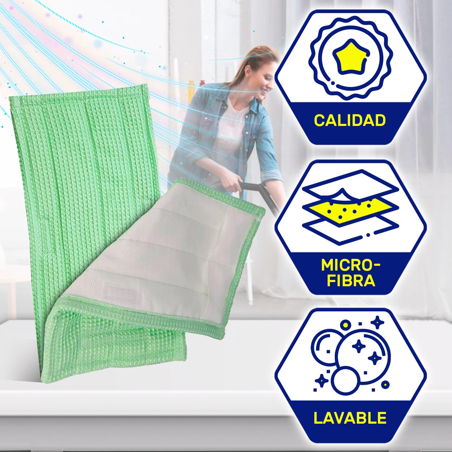 MONTERAL 4X Paños de Limpieza MF520 MF530 para Vorwerk Kobold SP520 SP530