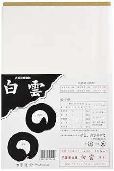 Amazon | 墨運堂 画仙紙 白雲 半切 10枚 24307 | 墨・墨汁