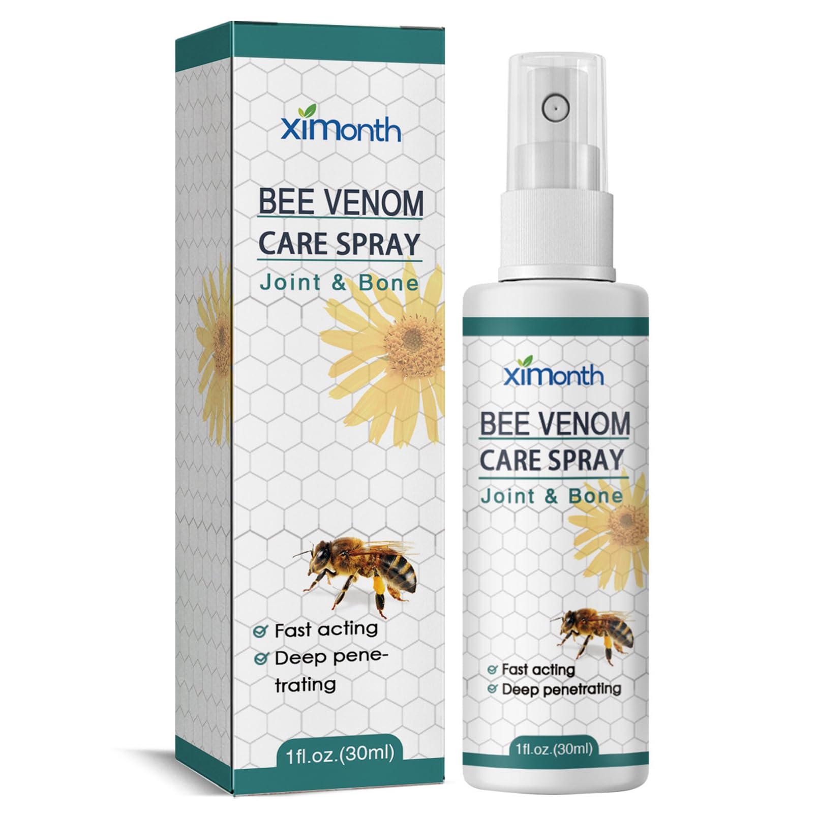 Bee Venom Pain Relief Spray, Bee Venom Joint Relief Spray, Australian Honey, Joint Therapy Spray for Arthritis, Bone Healing, Joint Pain Relief for Arthritis for Knees, Back, Neck, Legs, Shoulders
