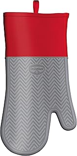 Dr. Oetker Manopla Horno silicona platinium de cuidada calidad, algodón, color rojo y gris. 1 ud.