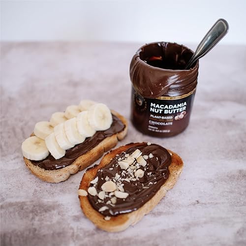 Miniatura 6 de Mantequilla de nuez de macadamia, chocolate, 1 x 8.8 onzas, sin azúcar añadida, sin aceite de palma, a base de plantas, sin ingredientes artificiales
