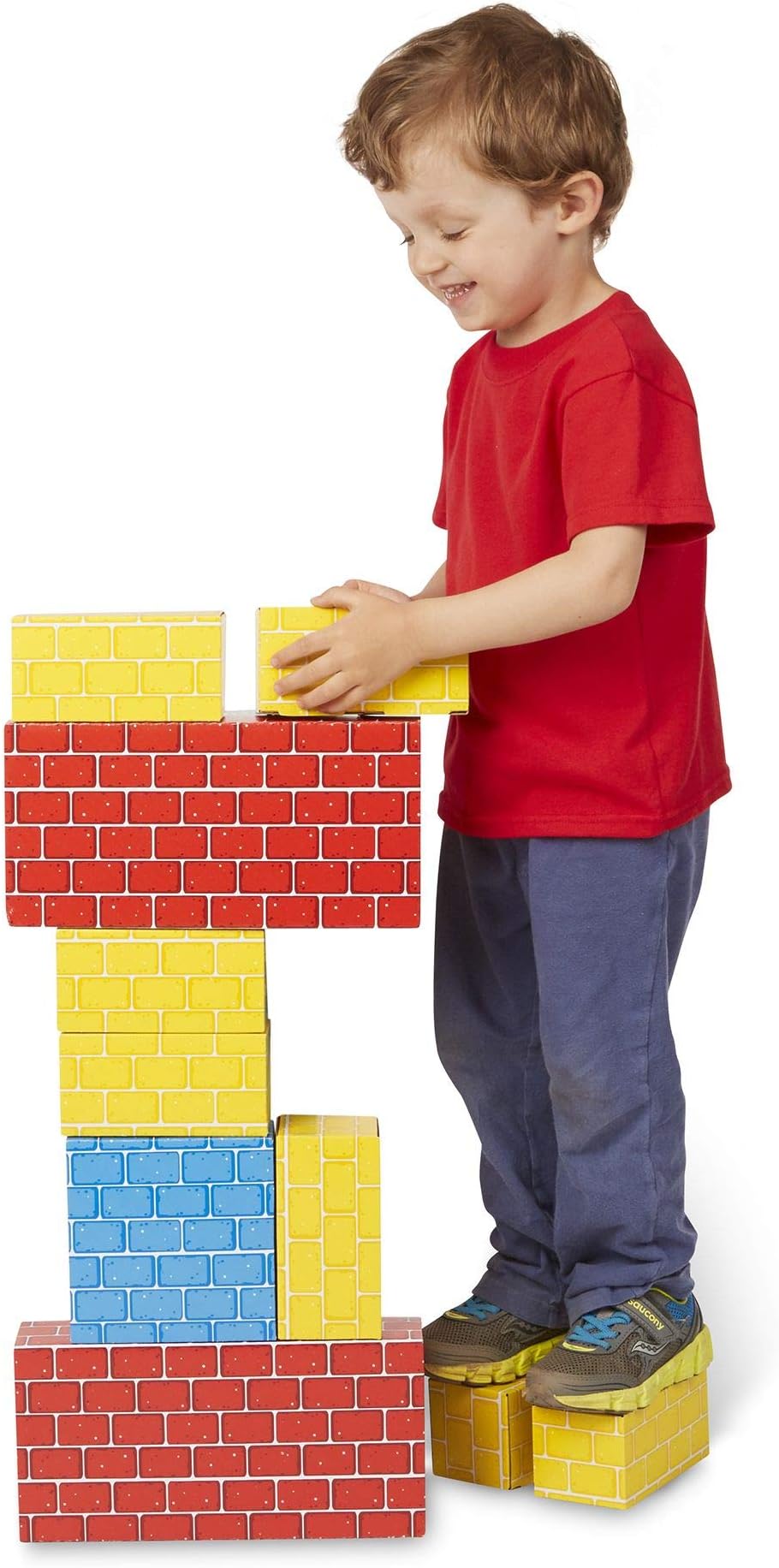 Melissa & DougExtra-Thick Cardboard Building Blocks - 24 Blocks in 3 Sizes