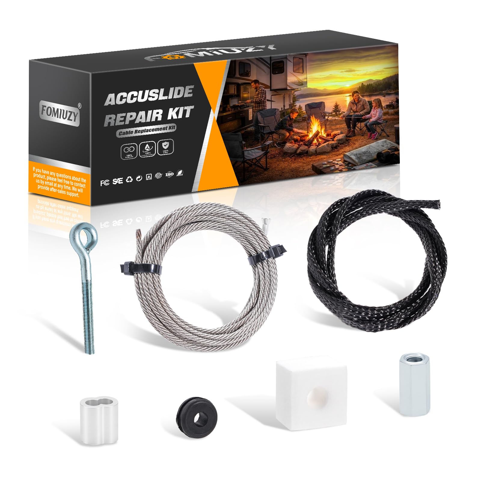 22305 5 32 Stainless Steel Accuslide Cable Repair Kit Universal Replacement Parts Fit for Accu-Slide System Flexible Multi-Purpose