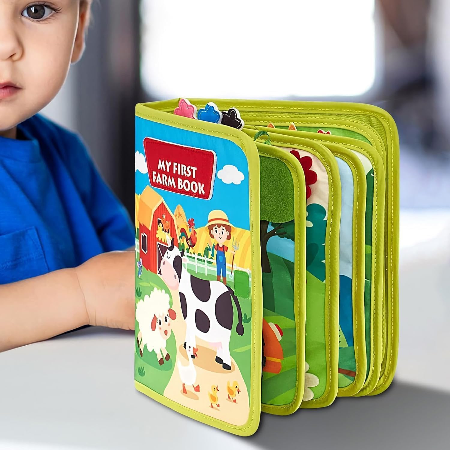 Busy Board Montessori Libro Interattivo 1 Anno - Quiet Book Sensoriale Educativo - Giochi Montessori 1 2 3 4 5 6 Anni Tavolo Pannello di Feltro attività Valigetta Didattici Regalo Bimbo