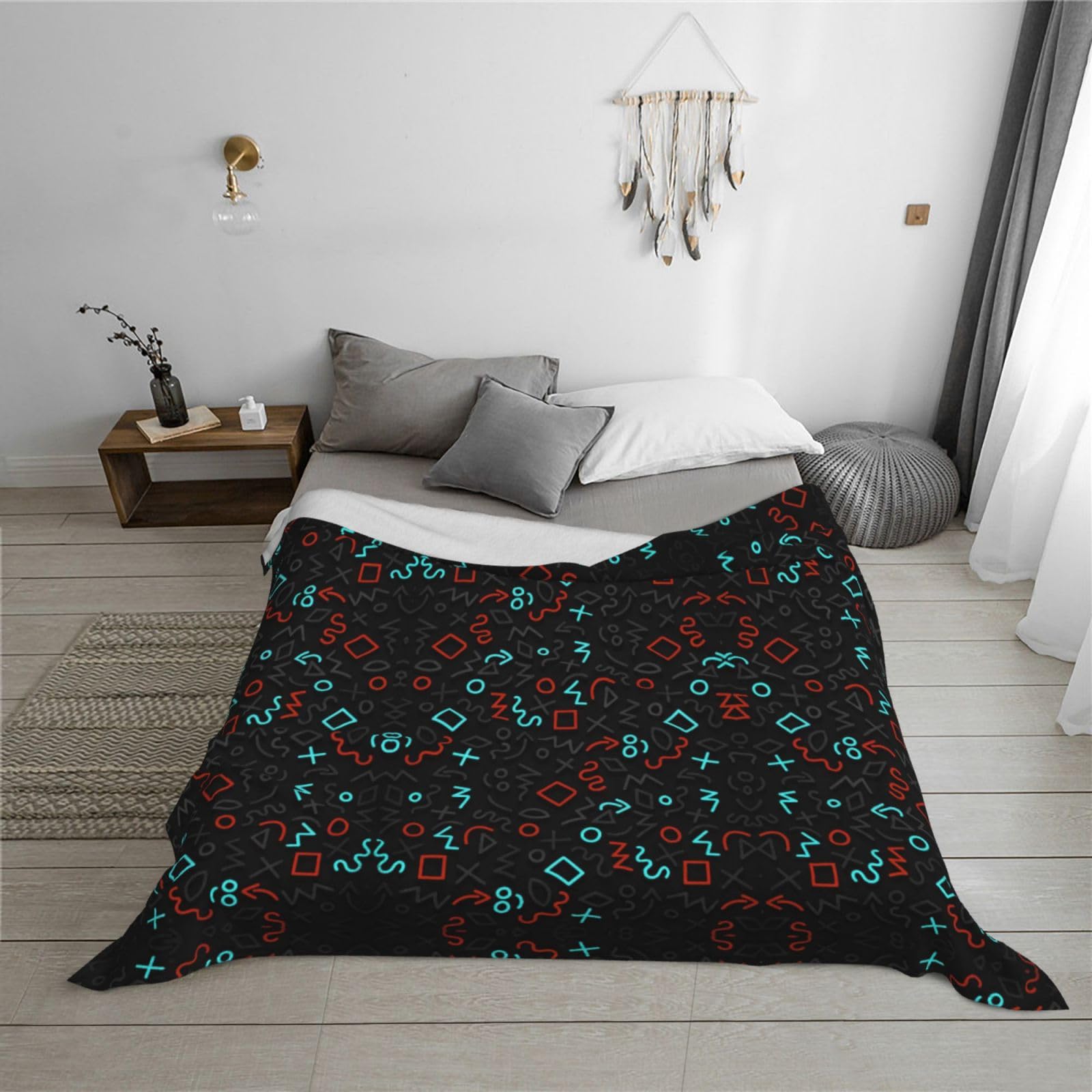 Bedruckte dicke Überwurfdecken für Sofa, Bett, personalisierbar, leicht, weich, gemütlich, Wandteppich für Raumdekoration