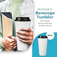 Vista 1 de Simply Green Solutions - Reusable Coffee Cups with Lids, Thermal Cups for Hot and Cold Drinks, Double Wall Tumbler, To Go Coffee Cups, 16 oz Coffee
