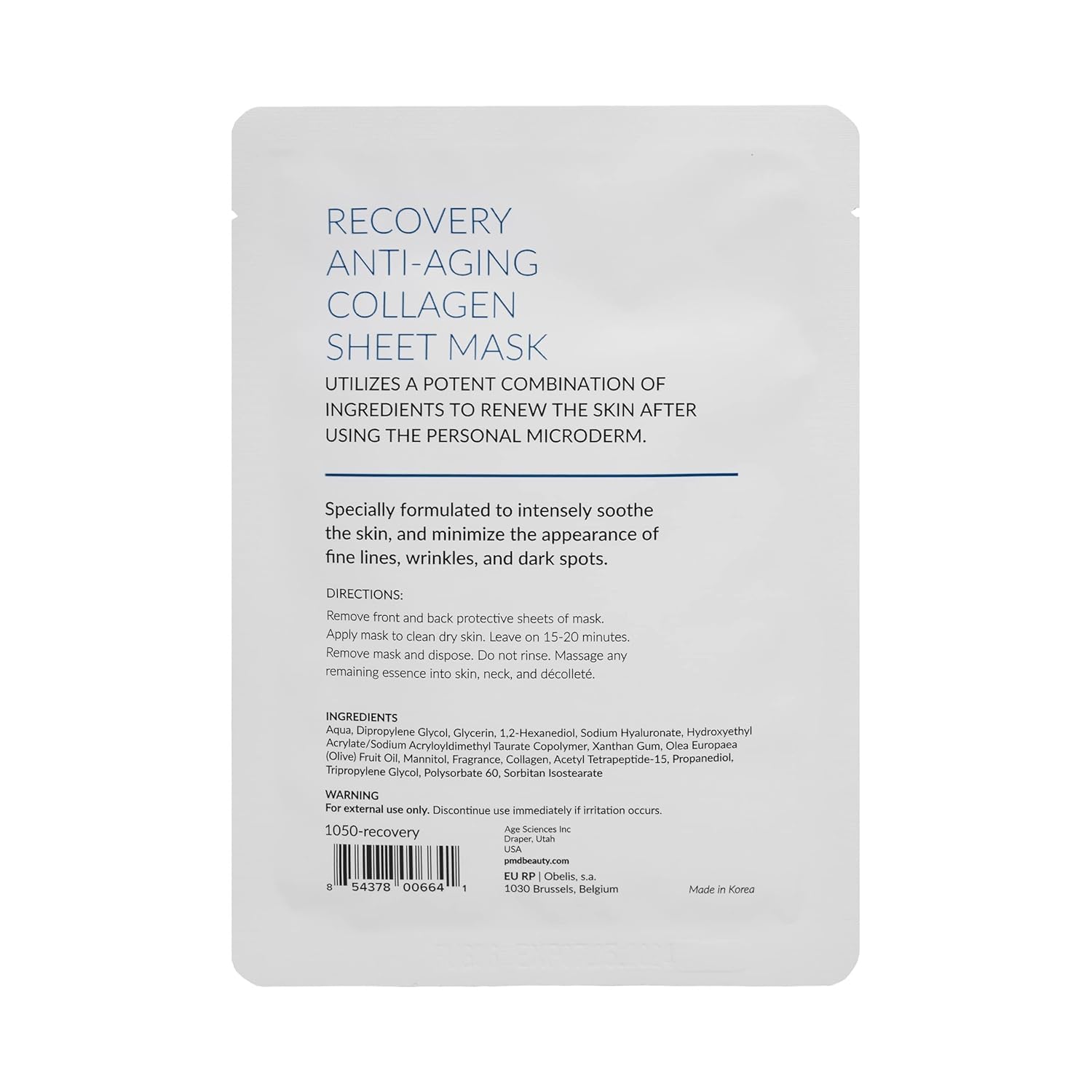 PMD Recovery Anti-Aging Collagen Sheet Mask, 5 ct. - Image 2