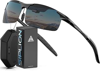 SIPLION Sunglasses Men Polarized for Men's Driving Sport Fishing hiking UV Protection Al-Mg Metal Frame Ultra Light