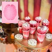 Vista 9 de Moldes de silicona para el cerebro, 2 unidades, velas de cerebro de chocolate para decoración de pasteles, dulces, decoración de cupcakes, pop