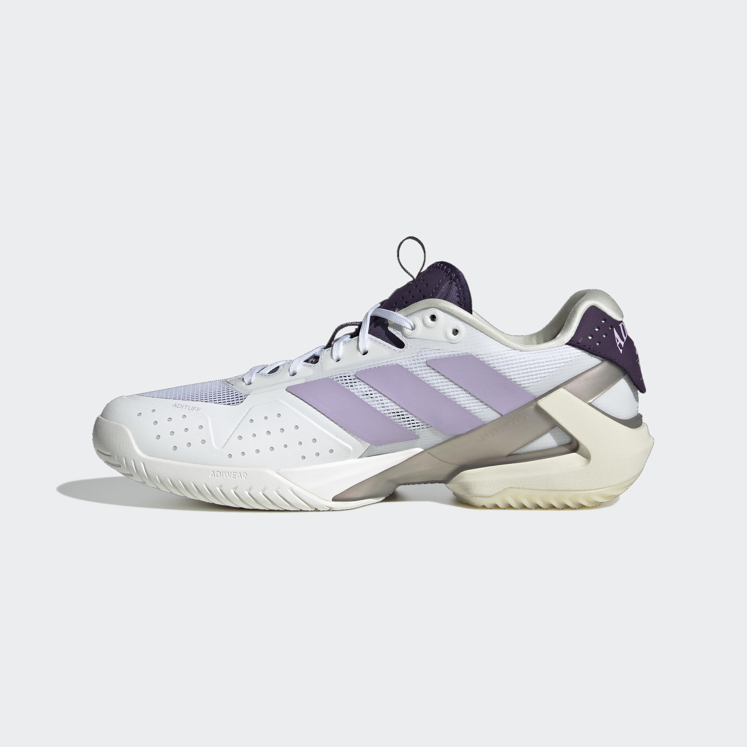 adidas Womens Adizero Ubersonic 5 Tennis Sneakers Shoes - Purple, White-picture-36