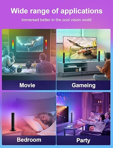 Miniatura 6 de ZUUKOO LIGHT Smart LED Light Bar, RGB with 19 Dynamic Modes and Music Sync Modes, TV LED Backlight, Mood Lighting, USB Ambient Lighting for Gaming,