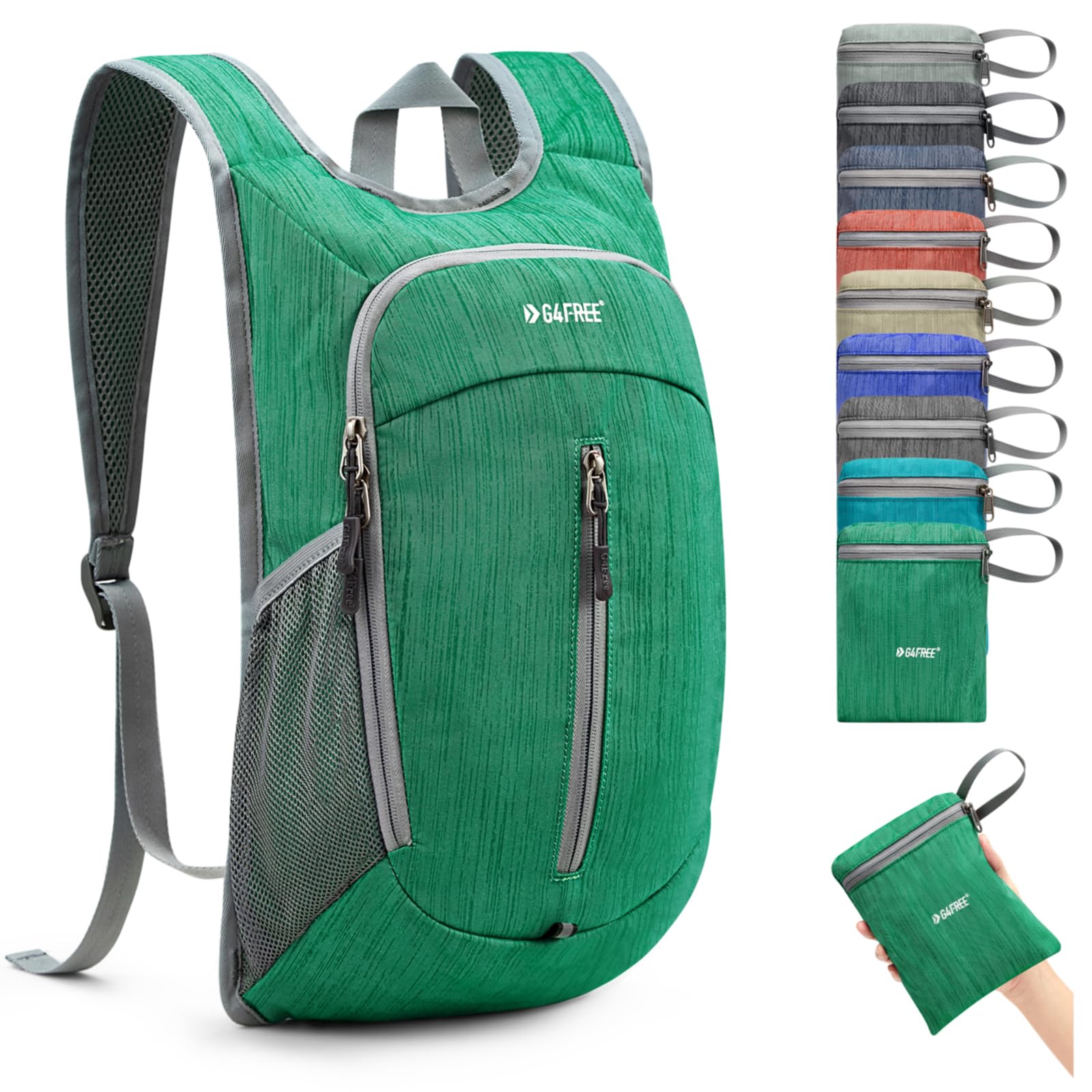 G4Free 10L Hiking Backpack Small Travel Hiking Daypack Lightweight Packable Backpack Casual Foldable Shoulder Bag