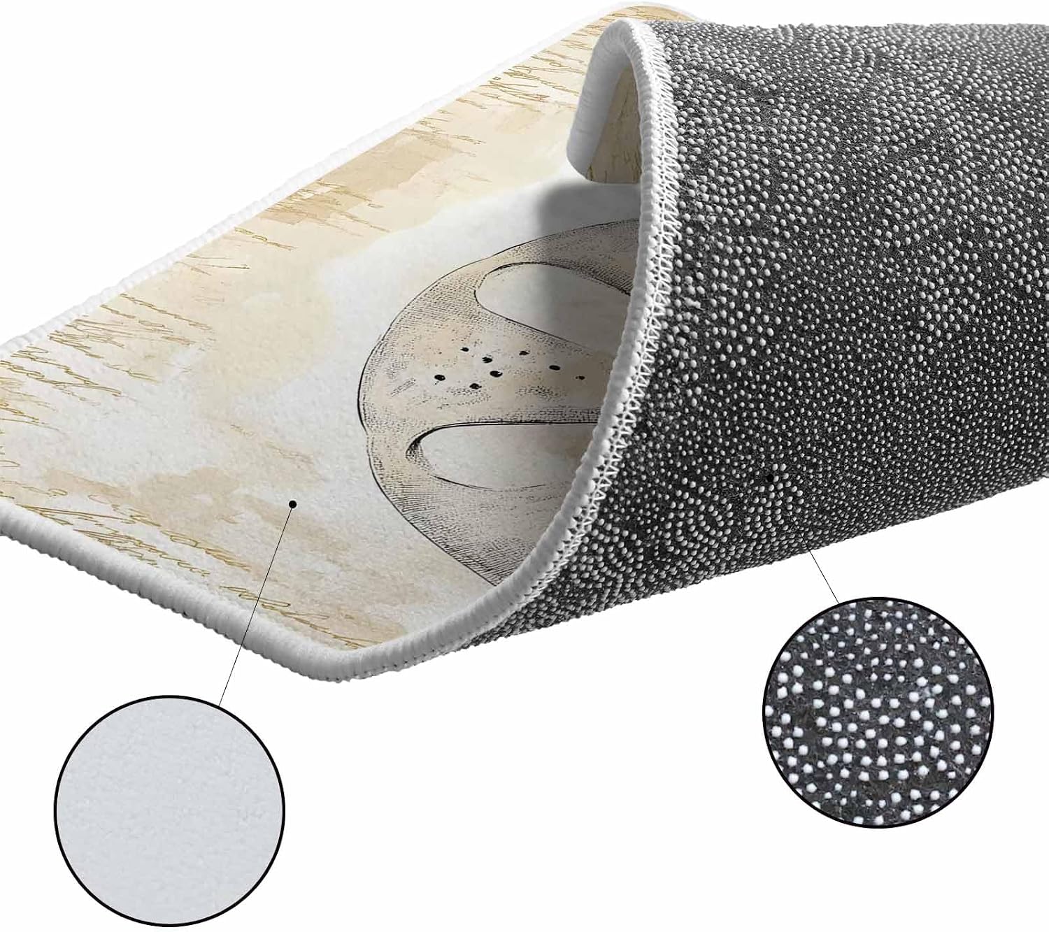 Sand Dollar Coastal Kitchen Rugs and Mats Set of 2, Non-Slip Kitchen Sink Mat, Summer Beach Beige Ocean Washable Doormat Bathroom Rugs Runner for Bedroom/Living Room 19.7"x31.5"+19.7"x63"