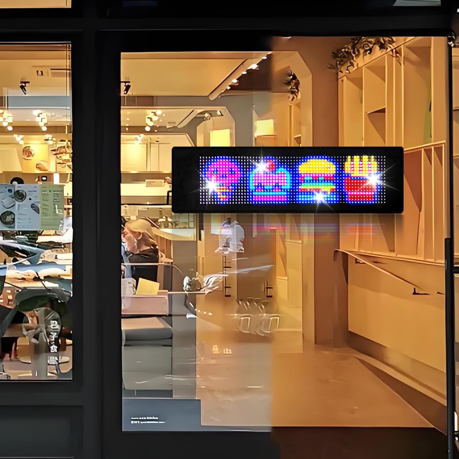 LED Sign, 15''x4'' Programmable LED Sign with Bluetooth APP Control - Huge Bright Scrolling Text/Animations for Car, Store, Christmas Advertising (Pre-Made & Custom Modes) - Image 7