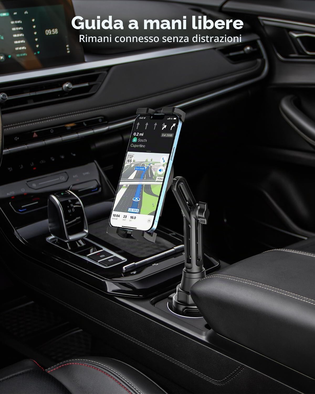 Supporto Tablet Auto Portabicchieri, Porta Tablet & Telefono Tazza Camion con Braccio Regolabile, per iPad PRO 12.9 10.5 9.7 Air Mini 5 4 3 2, Samsung Tab, iPhone 12 PRO Max e 4-13 Pollice
