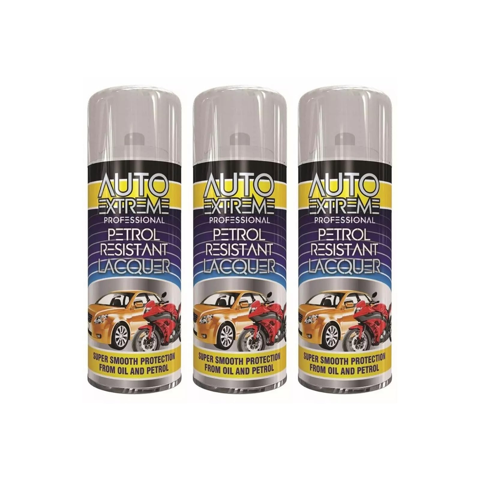 YSAMAX Petrol Resistant Lacquer Clear Spray Paint, Durable, Long-Lasting Protective Layer, Versatile Protection For Automotive Parts, Fuel Tanks, And Machinery, 400ML (3PCS)