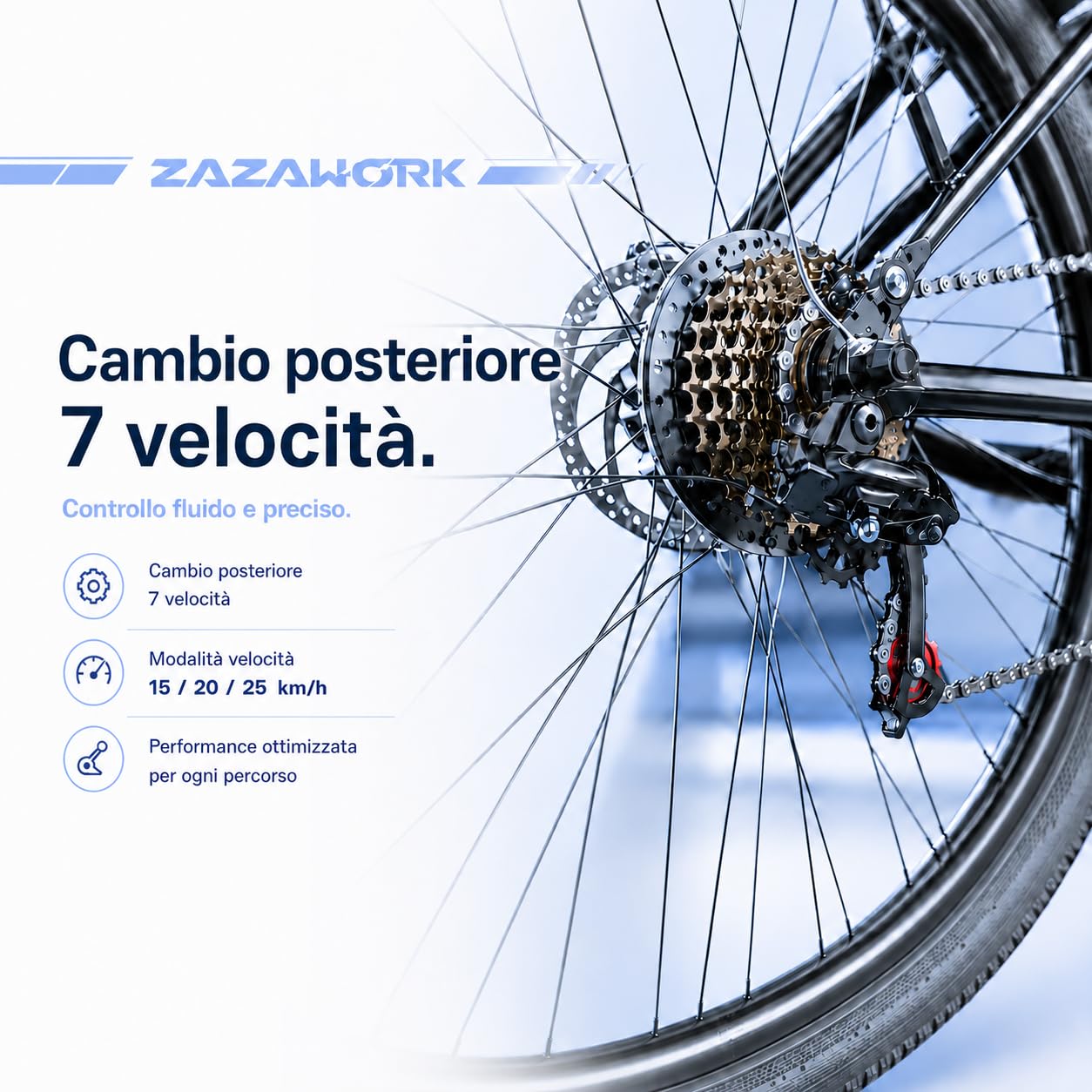 Bici Elettrica Uomo Donna 26 Pollici, E-Bike City con Motore 250W e Batteria 36V 20Ah, Autonomia 120km, Cambio 7 Velocità, Freni a Disco, Bicicletta Elettrica Economica