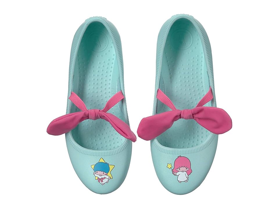 

Native Kids Shoes Margot Bow Print (Little Kid) (Hydrangea Blue/Ltwn) Girl's Shoes