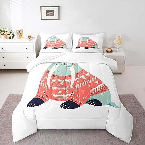 Miniatura 9 de Manfei Juego de edredón musical tamaño Queen, juego de ropa de cama con estampado de notas musicales retro para niños y niñas, decoración de Marrón