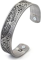 Lemegeton Yggdrasil World Tree of Life Men's Cuff Bracelet - Zinc Alloy Viking Celtic Knot Bangle Antique Silver