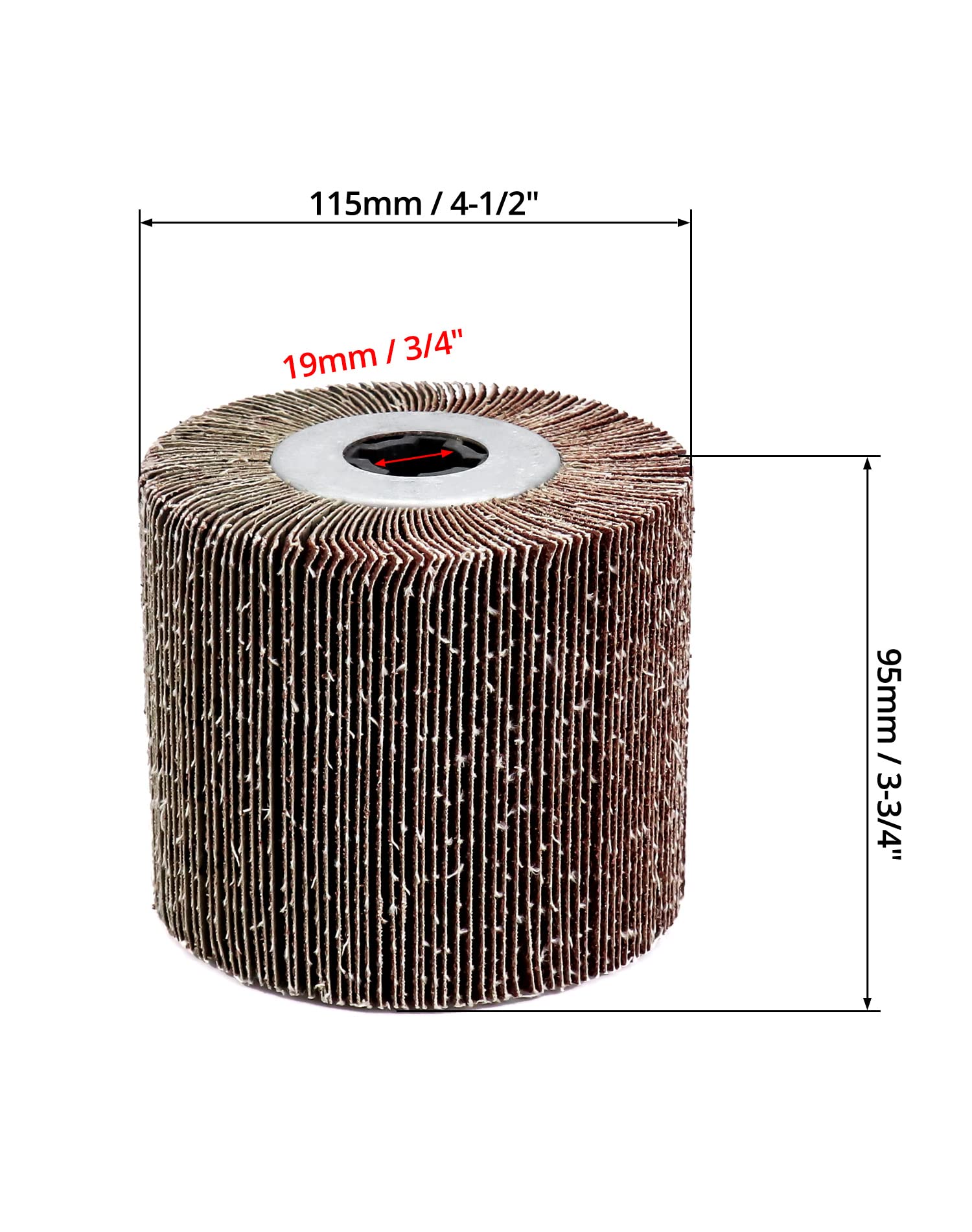 QWORK Flap Sanding Wheels - 2 Pack -6 QWORK Flap Sanding Wheels - 2 Pack -6