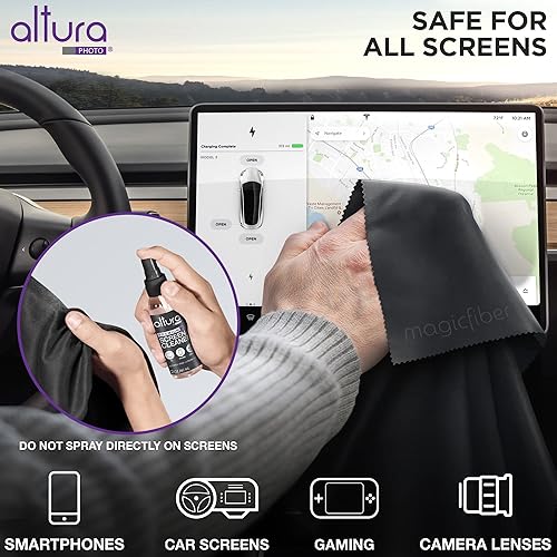 Miniatura 9 de Kit de limpiador de pantalla en aerosol y toallitas - Limpiador de pantalla de TV para Smart TV - Fórmula profesional de limpiador de monitor con