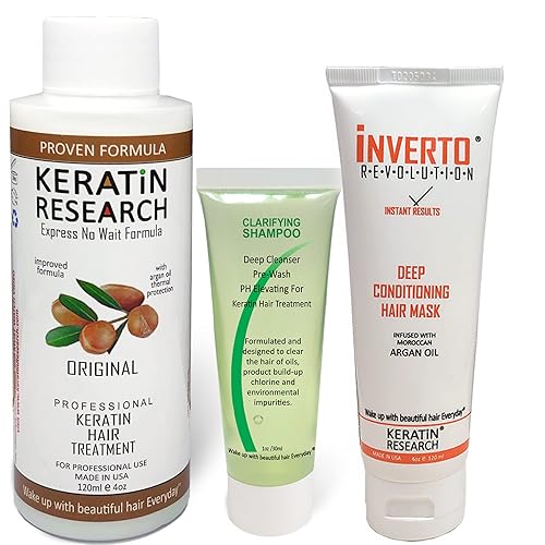 KERATIN RESEARCH Tratamiento de queratina brasileña para el cabello alisado de resultados profesionales complejo con aceite de argán fórmula