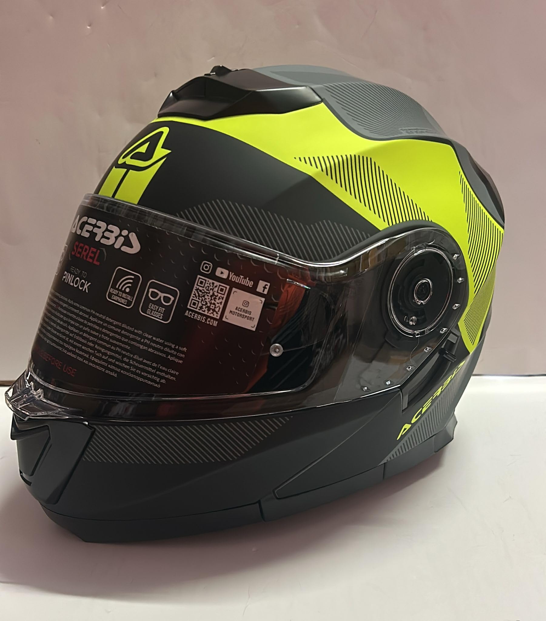 ACERBIS CASCO SEREL 2206 NERO/GIALLO FLUO M