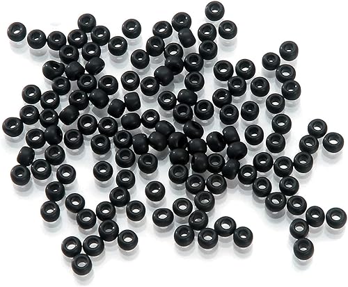 Paquete de 12 Cuentas de vidrio japonés negro mate Toho, 60
