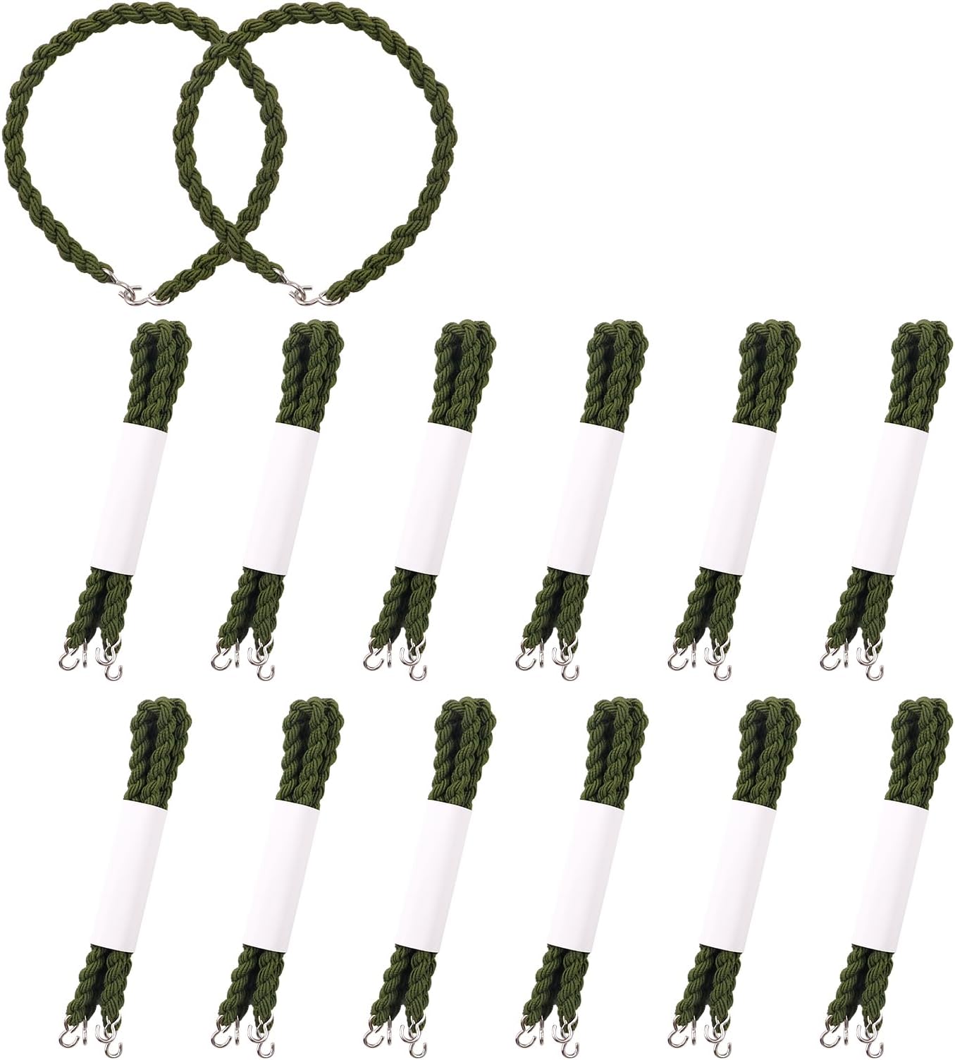12 PCS Military Boot Blousers Elastic Blousing Straps with Metal Hooks for Army Navy Air Force Boot Straps for Gear