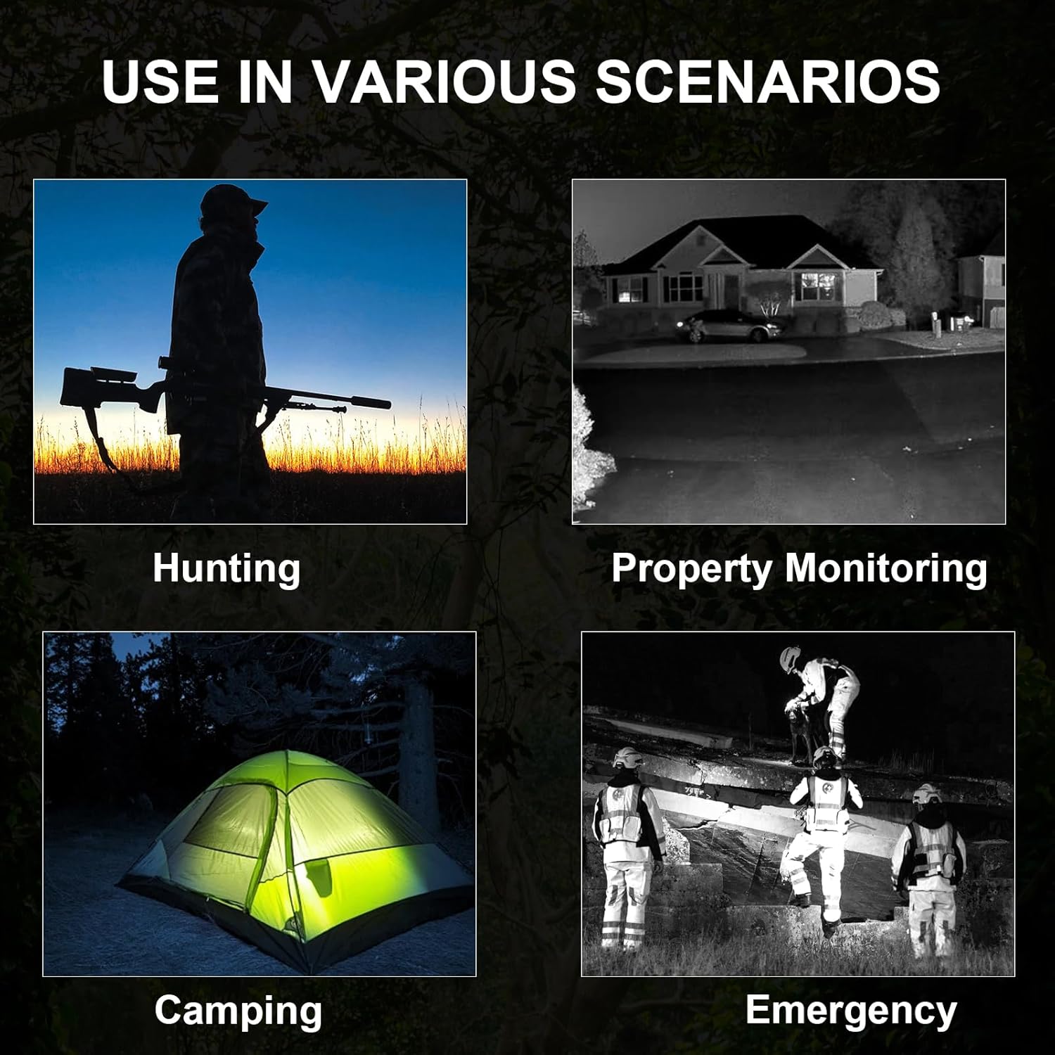NVG10 Digital Night Vision Monocular Head Mounted - 1080P HD Night Vision Goggles Video Recording, 6X Zoom, Helmet Mountable for Hunting, Camping