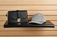 Vista 2 de SSWBasics Estante moldeado por inyección Bullnose negro - 13" W X 24" L