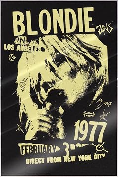 Blondie - Music Poster Los Angeles - February 3rd, 1977 Size 24" x 36" Laminated Poster