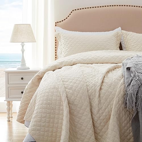 Vista 173 de SunStyle Home - Juego de colcha de cama de microfibra, ligero y suave, reversible, patrón de colcha, colchas para todas las estaciones. 01 - Verde