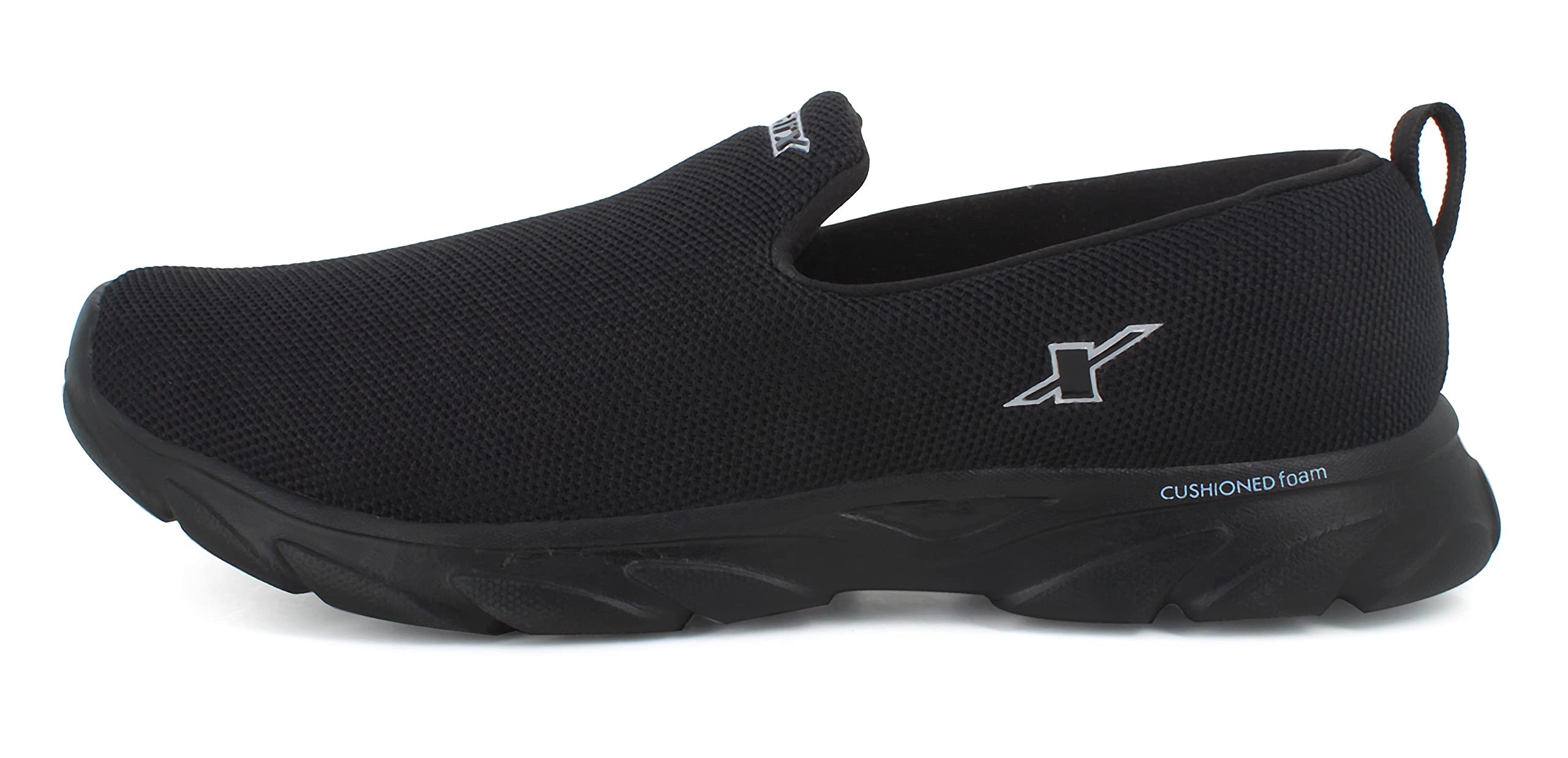 Men's Black Silver Shoes for Trekking Hiking & Walking with Mesh EVA (SX0675GBKSL0007) 1