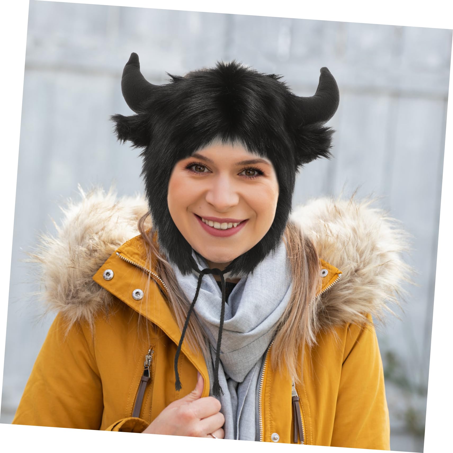 Homoyoyo Tapa Del Oído De Bocina Fiesta Divertido Sombrero Con Orejas De Animales Gorro De Disfraz De Animal Sombreros De Disfraces De Animales Sombrero De La Novedad Felpa Negro