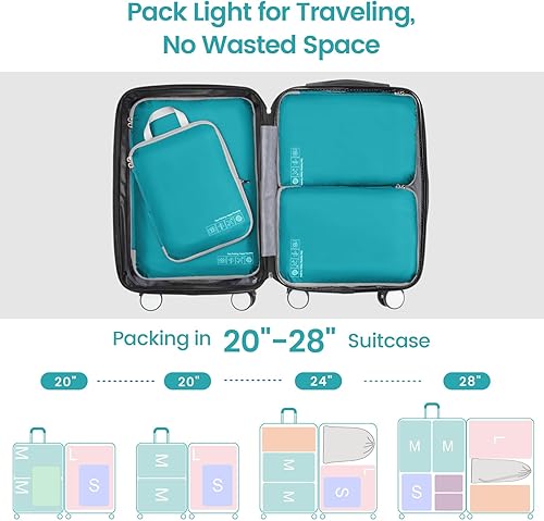 Miniatura 4 de Cambond Compression Packing Cubes for Suitcases - Packing Cubes for Travel Bags Luggage Organizers Travel Essentials Compression Cubes for Carry on