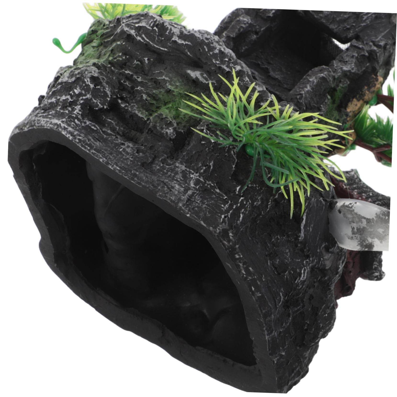 Toddmomy Decoraciones de Acuario Roca de Montaña de Resina Artificial Hogar Oficina Cascada Pequeña para Acuario Decoración de Roca Artificial para Pecera Escondite para Peces