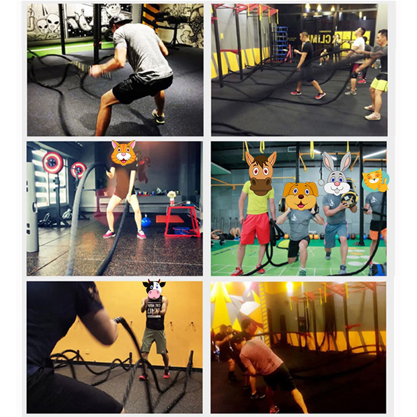 Battle Rope, Übungswellenseil für Ganzkörpertraining Power Training Verbessern Sie Den Kraftaufbau Muskel (Size : 15m)