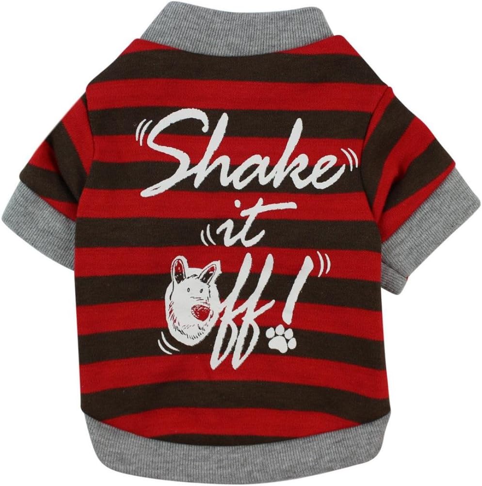 Auwer Pet T-Shirt, Dog Clothing Cotton Stripe T-Shirt Puppy Costume for Small Dog