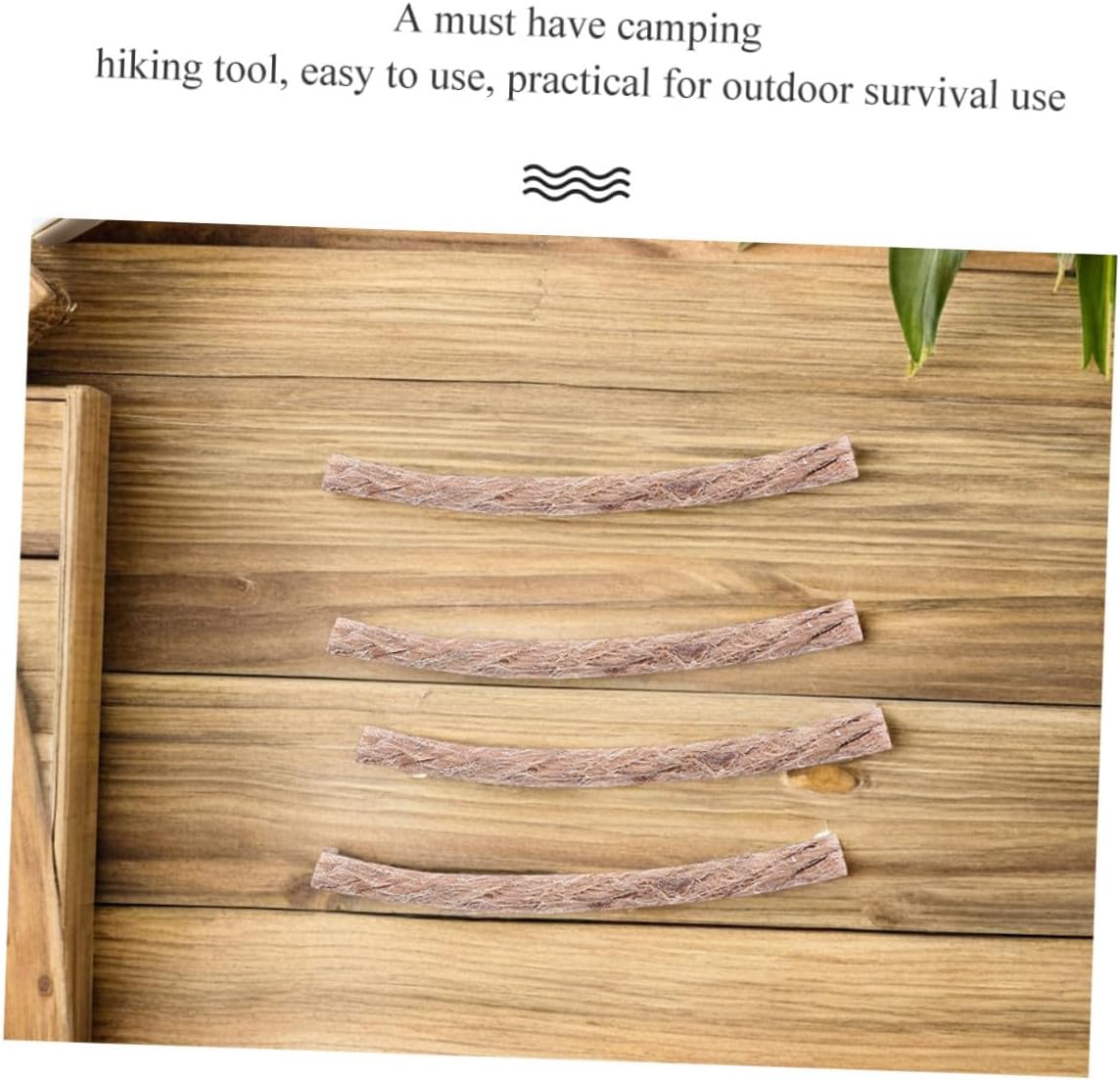 20pcs Waterproof Hemp Rope Fire Starter Wick Cord Camping Fire Starter for Outdoor Survival and Emergency Use