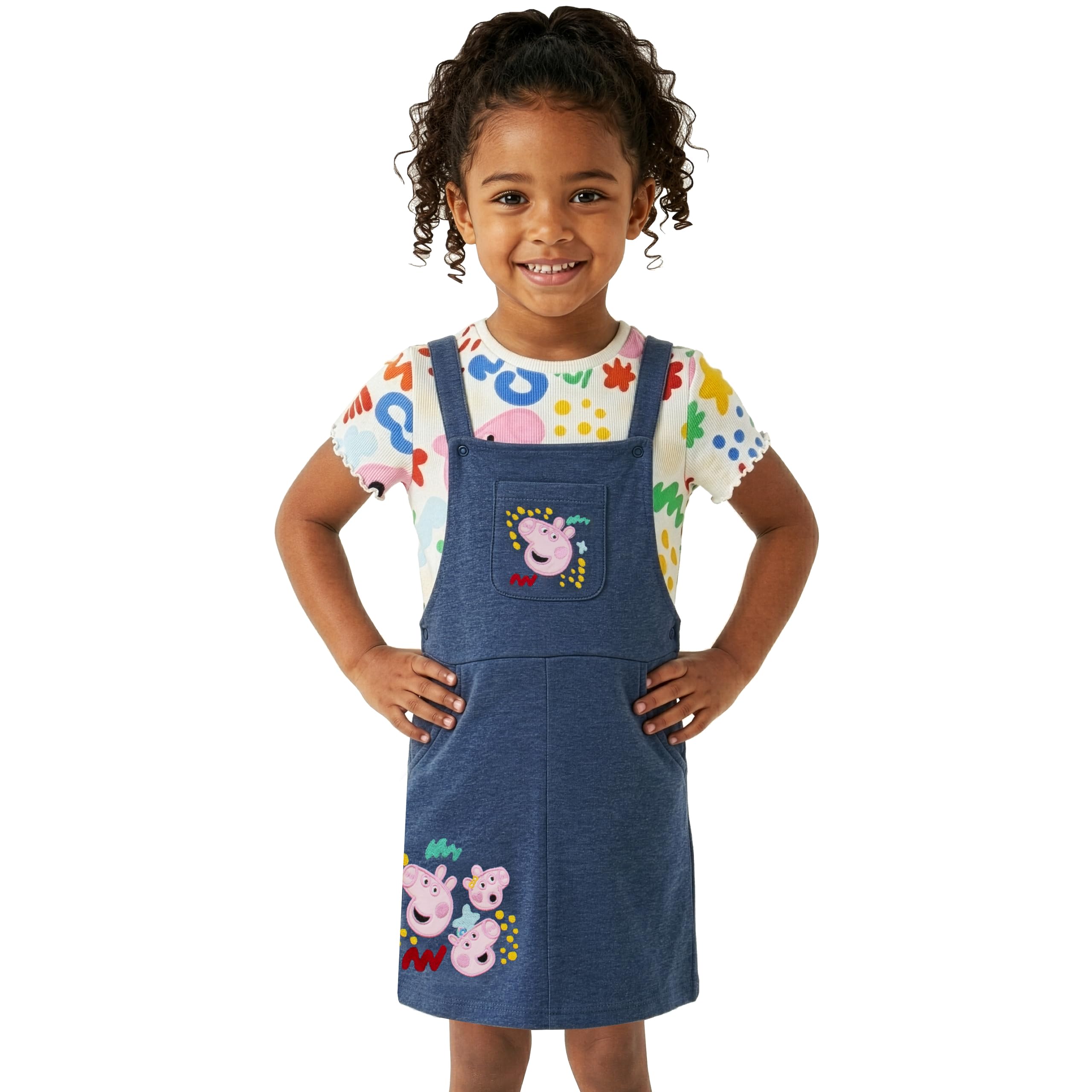 Peppa Pig Completo Vestito Bambina, Vestito con Maglietta Ragazza, Abbigliamento Bambina