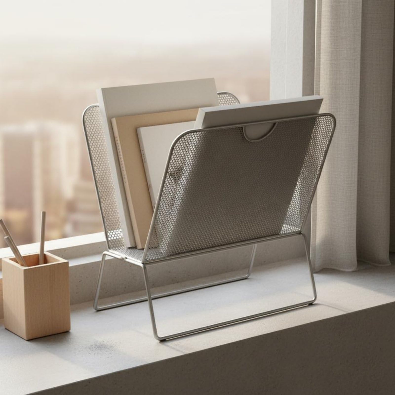 Porte-Revues Métal Moderne Porte-Revues En Métal peu Encombrant Rangement pour Maison