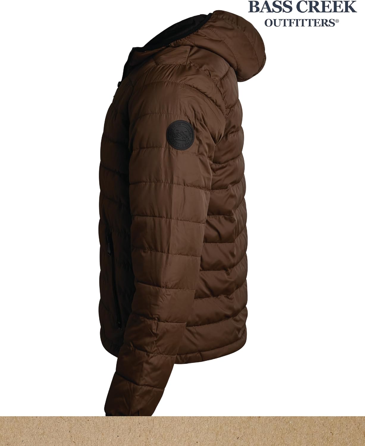 Bass Creek Outfitters Mens Winter Puffer Jacket - Weather Resistant Zip Up Winter Coats for Men Insulated Hooded Puffer Coat - Image 6