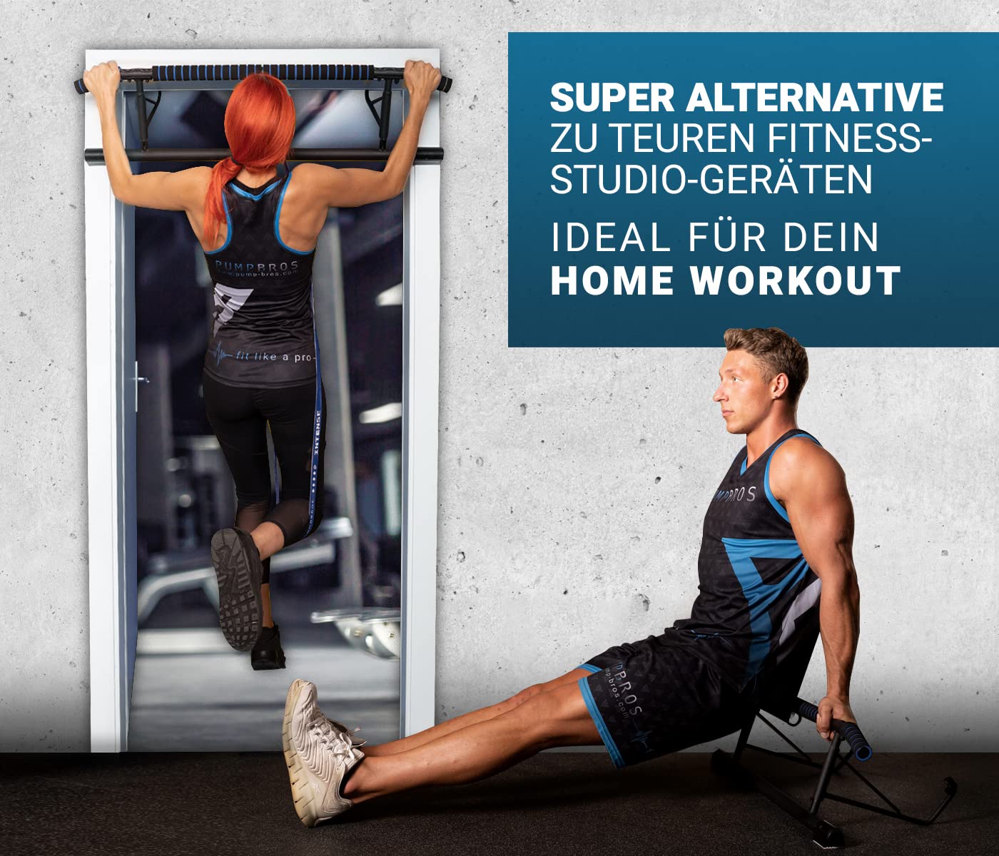 Premium Tür Klimmzugstange - klappbare Reckstange für den Türrahmen Ohne Schrauben - Fitnessstange für Zuhause - Pull up Bar | Türreck | Kraftstation