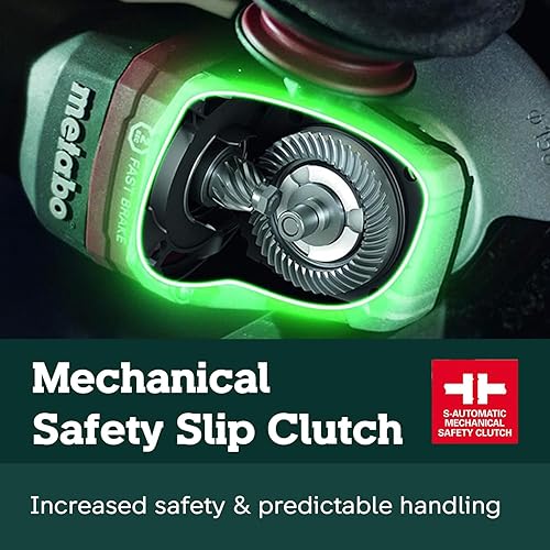 Miniatura 5 de Metabo WEV15-125 HT Amoladora angular, con traba, de 13.5 amperes, con 2800 a 9600 revoluciones por minuto, con elementos electrónicos y alto par,