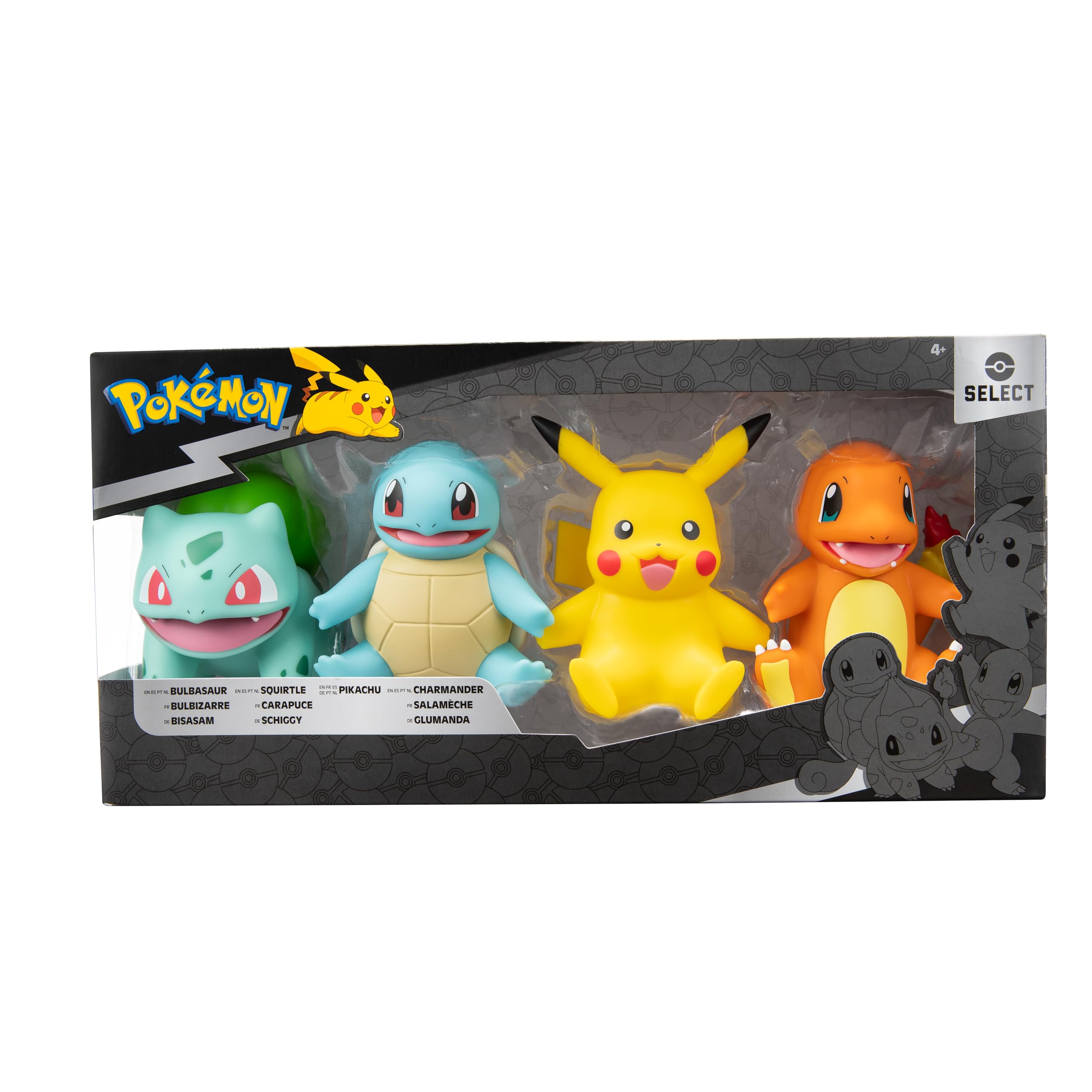 Pokémon Paquete de 4 Figuras de Vinilo Select - Cuatro Figuras de Vinilo 10 cm
